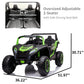 Luibas 24V 10Ah 2-Seater Ride On Car For Big Kids, Ride On Toy With Remote Control, 4Wd Battery Powered Electric Vehicle For Kid