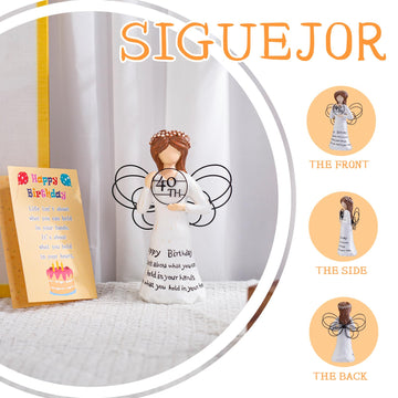 Siguejor Happy Birthday Gift, Hand-Painted Resin Birthday Sculpture, Perfect For Celebrating Birthdays, Unique Keepsake For Frie