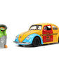 Sesame Street 1:24 1959 Volkswagen Beetle Die-cast car & 2.75 Oscar The grouch Figure Toys for Kids and Adults