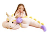 IKASA Giant Dragon Plush Toy, 30-Inch Soft Polyester Stuffed Animal, White, Model 6636662, Perfect Gift for Kids and Collectors
