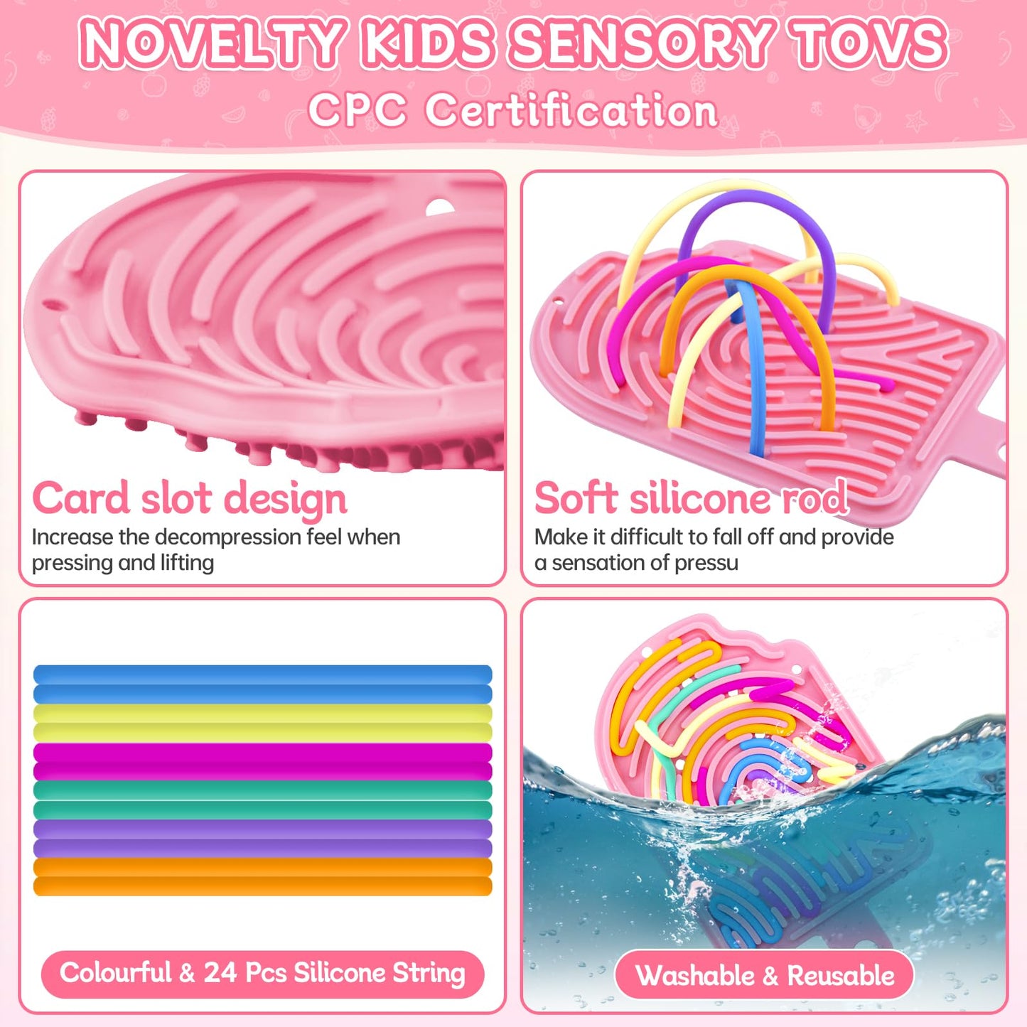 Sensory Activity Board Fidget Toys,Busy Board for Stress Relief,Anxiety,ADHD and Calm Down,Autism Sensory Products for Kids 3+ &
