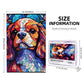 King Charles Cavalier Dogs Lovers Stained Colorful Glass 1000 Pieces Art Painting Wooden Puzzle For Kids Adults, Birthday Mother