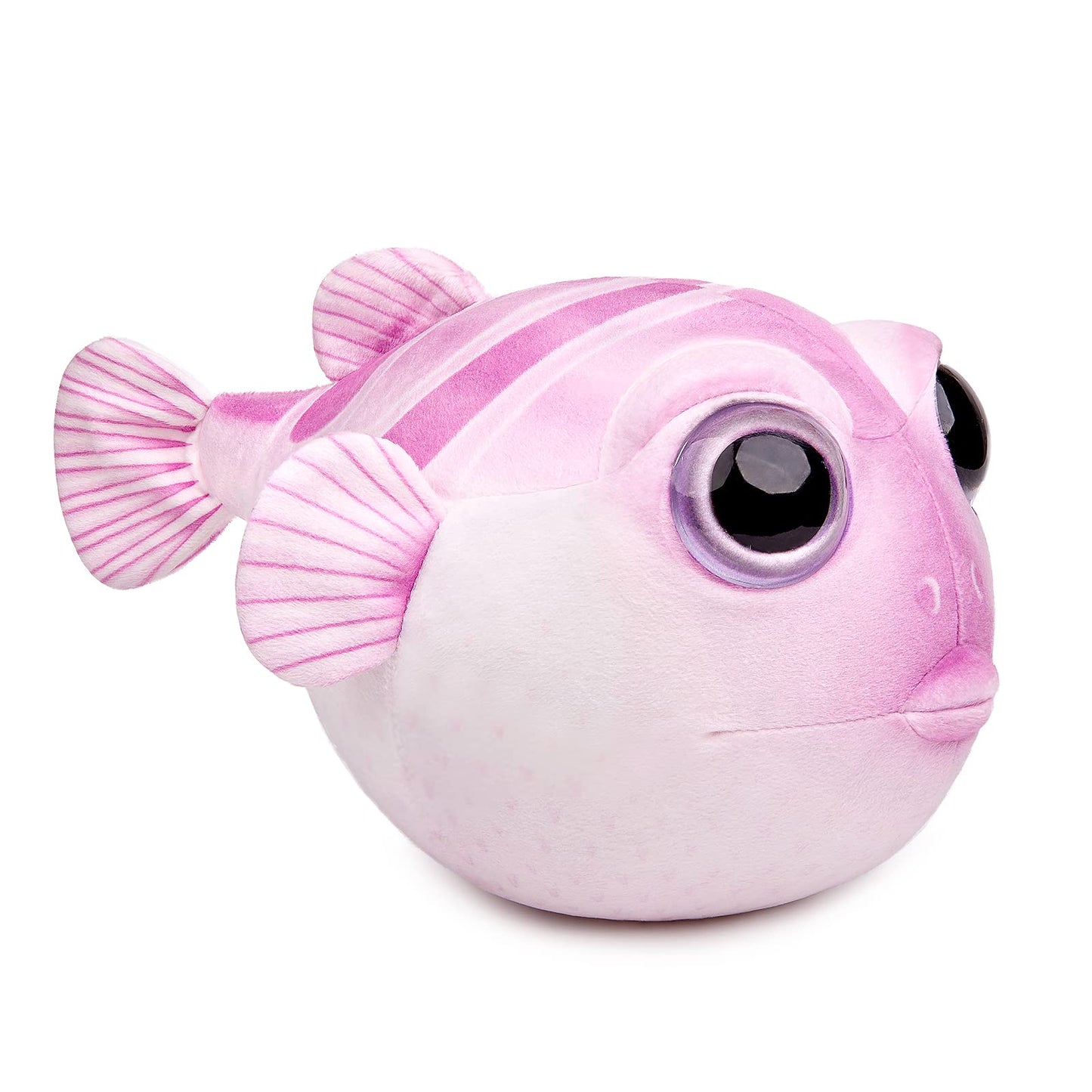 ZHONGXIN MADE Cute Pufferfish Plush - Soft 10inch Pink Stuffed Animal, Polyester, Lifelike Design, Perfect Gift for Kids