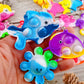 PSDFH Mini Ocean Assorted Fidget Toys - 100 Packs Shark, Turtle, Dolphin, Octopus, Mermaid, Whale - Perfect for Kids, Classroom Gifts, Party Favors