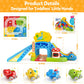 NEHEME Toddler Dinosaur Slide Set - Educational Toy with Push Cars & Playmat, Small, Plastic, Yellow/Red/Blue/Green, Model 2506B