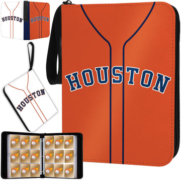 Baseball Card Binder With Sleeves 900 Pocket, Houston Baseball Card Holder For Trading Cards Baseball Collector Album Sports Car