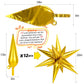 72 Pcs Star Balloons, Big 26 Inch Star Cone Balloons Metallic, Colorful Starburst Balloons Foil, Spike Balloons For Birthday, We