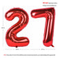 40 In Red Number Balloons Helium Foil Mylar Balloon Birthday Party Banquet Decoration Digital 27