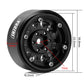 Injora 1.3'' Aluminium Beadlock Wheels For Trx4M Scx24 1/24 1/18 Rc Crawler Upgrade(Sliver Black)