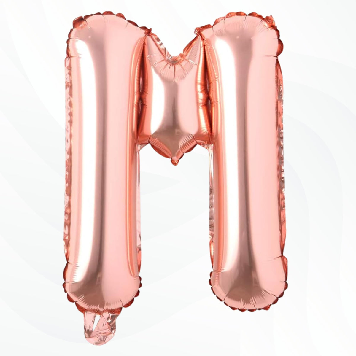 Flyloons Rose Gold M Letter Foil Balloon Alphabets Balloons Perfect for Birthday Decoration Items, Anniversary, Bachelorette, We