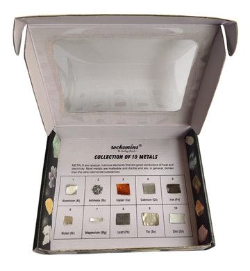 Rocksmins Me10Wm Metals Collection (Collection Of 10 Basic Metals) For Education School Education Samples Activity Geology Earth