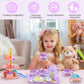 Lajeje 41Pcs Dinosaurs Tea Party Set for Little Girls, Pretend Plastic Teapot Set, Princess Tea Time Play Kitchen Toy with Desse