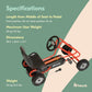 hauck Kids Pedal Go Kart, 4 Wheel Bike Cart, Ages 4-8, Lightning Ride, Orange