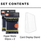 [2 Pack] Hyper Matte Sleeves Black (66?91mm / 2.5 x 3.5  128 pcs) Card Sleeves + 1 Acrylic Trading Card Display Stand | Made in Japan | Gift Set | Perfect for Standard Size Trading Cards