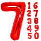 40 Inch Giant Red Number 7 Balloon, Helium Mylar Foil Number Balloons For Birthday Party, 7Th Birthday Decorations For Kids, Ann