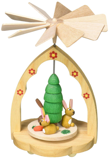 Alexander Taron 1712 Richard Glaesser Mini Pyramid-Rabbits-4.25 H W x 3.25, Brown