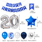 20Th Birthday Party Decorations For Men, Happy20Th Birthday Banner Blue Star Number 20 Foil Balloons 20Th Birthday Latex Confett