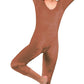 Grils' Unitard Brown Velvet L