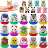 24Ps Soft Easter Egg Squishy Party Toys Kawaii Soft Slow Rising Animals With Treasure Chest Children'S Classroom Prizes Birthday