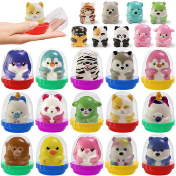 24Ps Soft Easter Egg Squishy Party Toys Kawaii Soft Slow Rising Animals With Treasure Chest Children'S Classroom Prizes Birthday