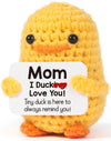 Mbl Funny Birthday Gifts For Mom - I Duck Love You Mom, Handmade Crochet Cute Small Duck Unique Presents For Mama Bonus Step Mom