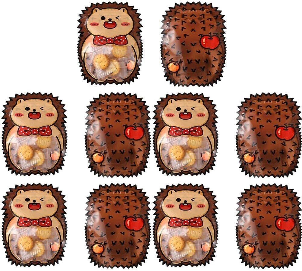 Daily Crafts Cartoon Hedgehog Jungle themed Snack Candy Biscuit Packaging Bags Chocolate Gift Bags Wedding Birthday Party Gift B
