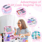PLAY Kids Cash Register Toy - Pretend Play Calculator Register Toys with Microphone/Conveyors/Play Money/Scanner/Credit Card/Can