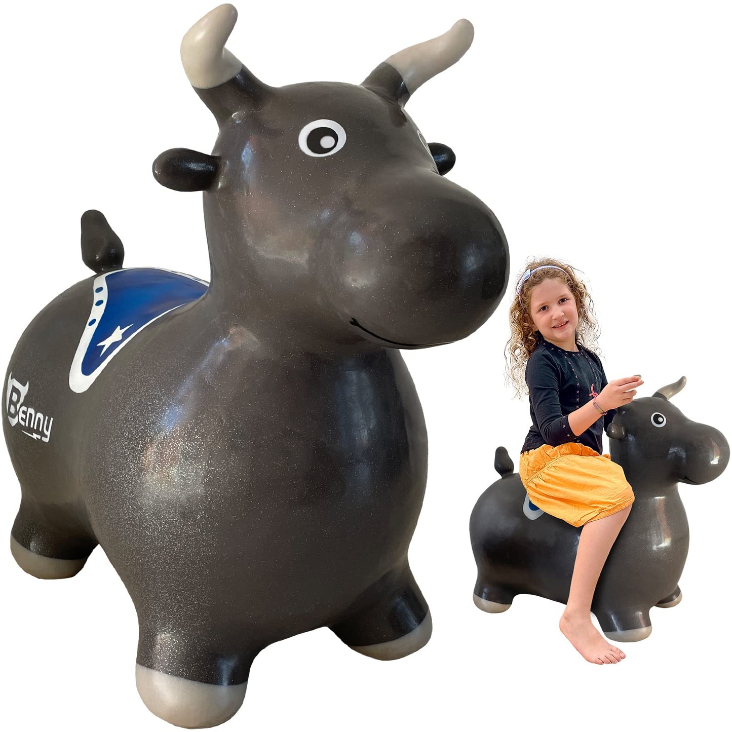 WALIKI Huge Bouncy Horse Hopper | Benny for Larger Kids and Even mature-themeds | Bull Riding Hoppy Horse | X-Large (Brown)
