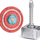 Cool Hammer Fidget Spinner Toy For Kids Adults, Metal 2 In 1 Hammer For Kids Adults, Keychain Infinity Cube For Office Stress Relief, Goody Bag Filler, 2 Pack Birthday (With Case)