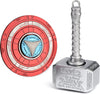 Amarlozn Cool Hammer Fidget Spinner Toy - Metal 2-in-1 Keychain, Small, Silver, Model FS0861, Perfect for Stress Relief & Goody Bags, 2 Pack