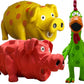 Multipet Latex Grunting Toy Bundle Color:Globken Chiken/Goblet Pig/Origami Pig