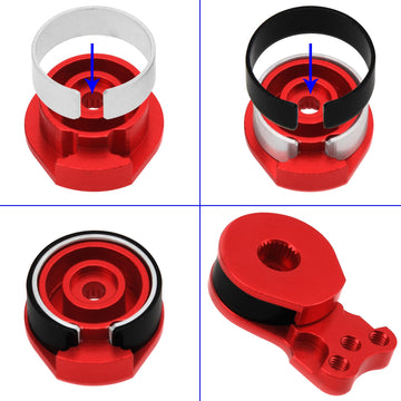 2Pcs Vgoohobby Aluminum RC 25T Servo Saver Adjustable Hi-Torque Servo Saver Compatible with Futaba Tamiya Servos 1/10 Traxxas TR