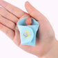 Babeside Mini Silicone Baby Dolls, 3 Inch Realistic Newborn Baby Dolls Full Silicone Sleeping Little Baby Dolls Mini Real Life Baby Girl Miniature Baby With Bathroom Toy Set Accessories(Blue)