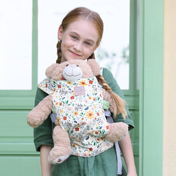 Gagaku Baby Doll Carrier, Toy Baby Carrier For Dolls, Baby Doll Carrier For Little Girls, Toddlers Kids Baby Doll Carrier With Adjustable Straps, Reborn Baby Doll Accessories - Green (Pinecones)