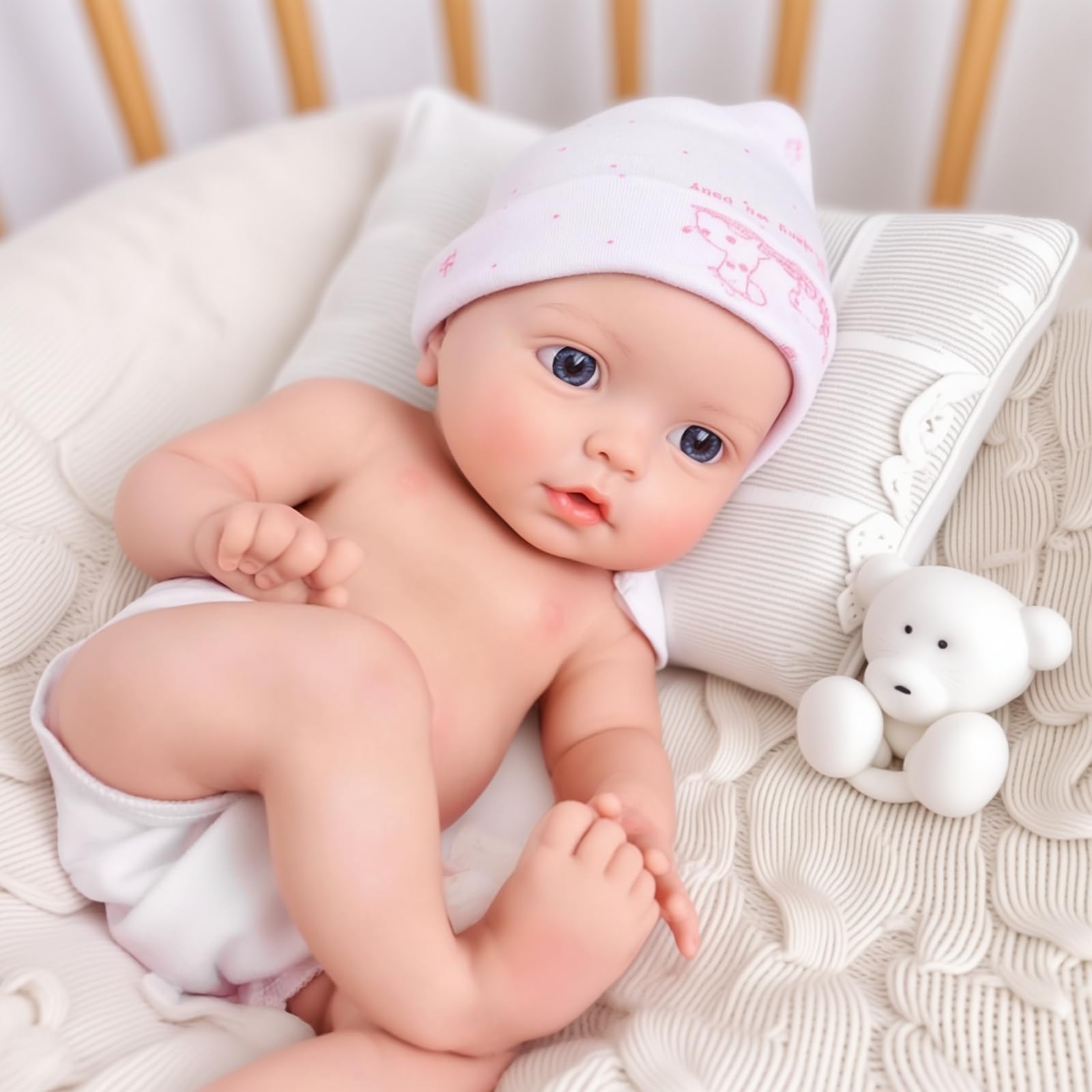 Babeside Lifelike Reborn Baby Dolls Silicone Full Body - Girl 12 Inch - Realistic Baby Dolls Newborn Full Body Silicone Real Life Baby Doll For 3+ Years Old Girls Gifts
