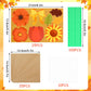 JULBEAR 25 Sets Fall Craft Kits, DIY Flower Bouquet Crafts with Kraft Paper Flower Cardstock Green Straws for Thanksgiving Craft