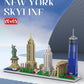 dOvOb Micro Mini Blocks Building Set - New York Skyline, 3048 Pieces, Plastic, Multicolor, Model QS010