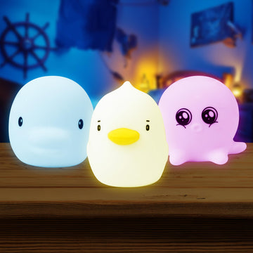 Lumipets Kids Bath Toys Set - Light Up Bath Cubes & Floating Rubber Animal Toys, Bathtub Lights For Kids, Swimming Bath Toys, Co