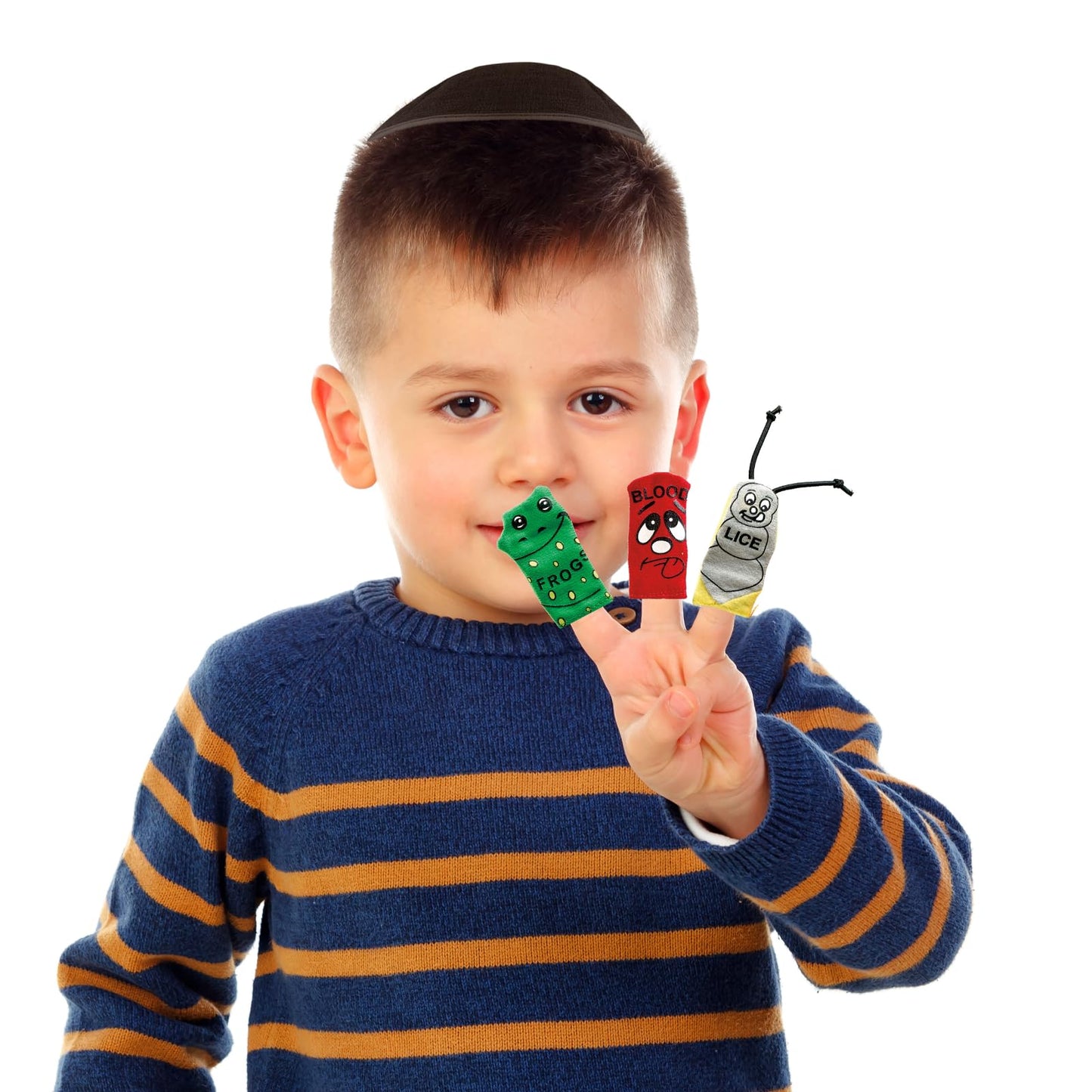 Rite Lite Passover Kids Toy 10 Plague Finger Puppets for Pesach Seder