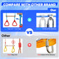 Dollate Ninja Warrior Obstacle Course For Kids - 65Ft, Outdoor Obstacle Course 14 Accessories, Swings, Monkey Bars, Arm Trainers
