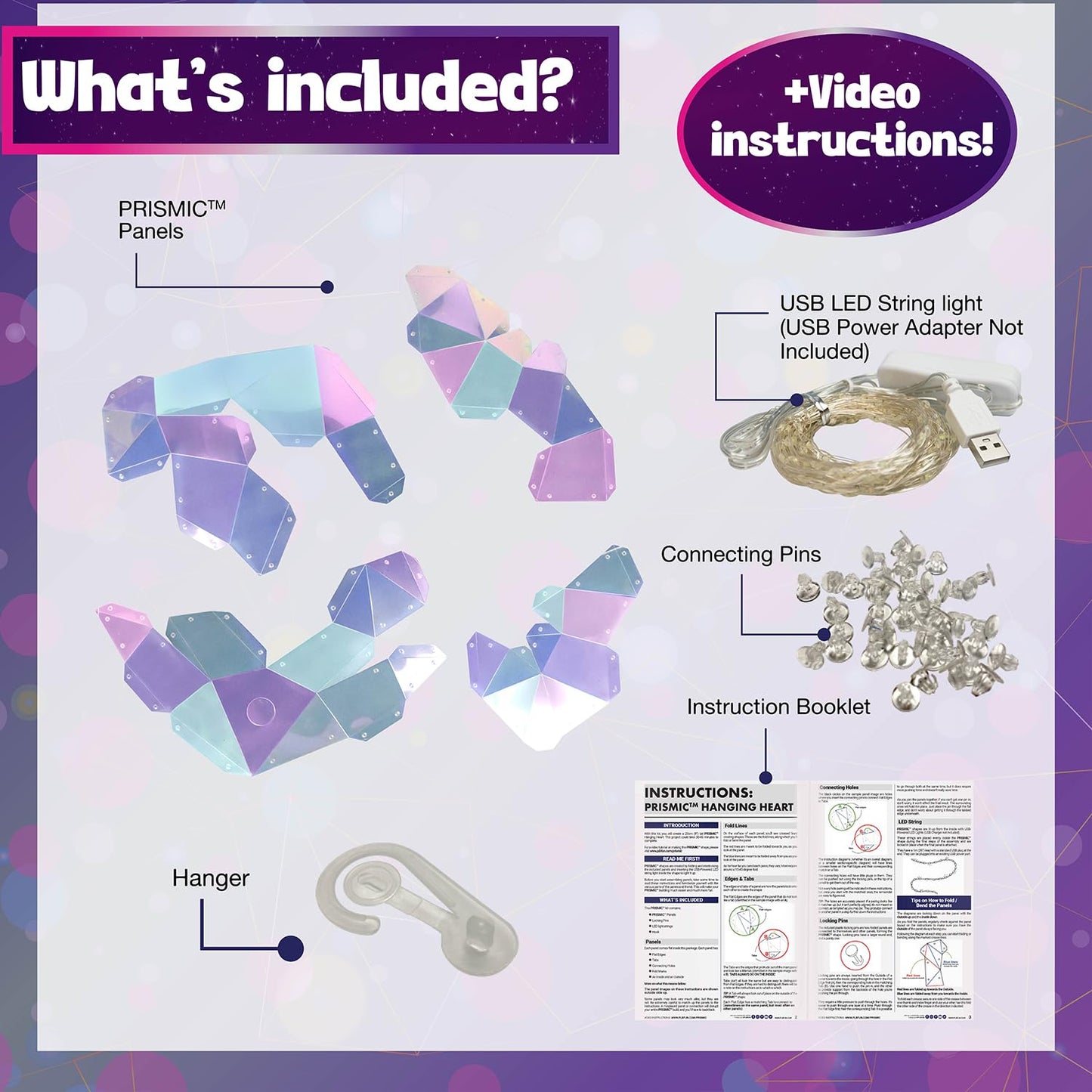 PRISMIC Make Your Own Lantern Heart 3D Light - Girls Arts and Crafts Ages 8-12, Gifts for 8 9 10 11 12 Year Old Girls Birthday,