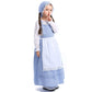 Pioneer Girl Costume Colonial Outfits Colonial Costume Girls Pioneer Dresses For Girls Colonial Prairie Blue Dress Long Sleeve C