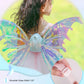 Athleria Light Up Fairy Wings For Girl,Electric Moving Butterfly Angel Wings With Lights, Kids Halloween Costume Decorations Fai