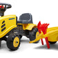 Falk Komatsu Tractor With Trailer, Rake And Shovel, 2 Sets Of Stickers, Push Ride-On Toy For Toddlers +1 Year Fa286C