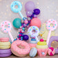 Civaner 6 Pcs Candyland Birthday Party Decoration Donut 33 Inch Lollipop Stick Inflatable Large Candy Float Donut Shape Balloon