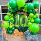Number Balloon 40 Inch Big 0 Light Green Giant Balloons, Baby Girl Boy Dinosaur Birthday Decorations For 10 20 Birthday Decor, J