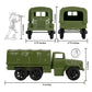 TimMee Plastic Army Men Trucks - OD Green M34 Deuce and a Half Cargo Vehicles US Made