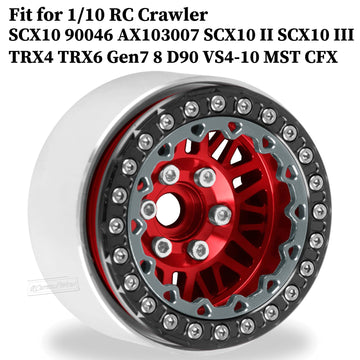 RCarmubWow RC 1.9'' Beadlock Wheels 1.9 Beadlock Rims for 1/10 SCX10 90046 AX103007 TRX4 TRX6 Gen7 8 D90 VS4-10 MST CFX RC Crawl