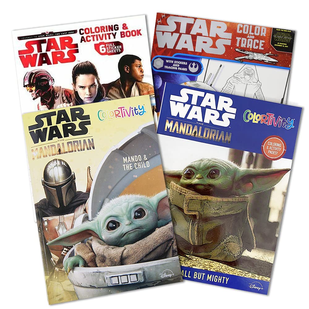 Star Wars Coloring Book Ultimate Set ~ Bundle Includes 4 Jumbo Books with Over 250 Pages (Star Wars Party Supplies)