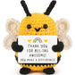 LEJIAJINW Tiny Crochet Bee Doll Thank You Teacher Appreciation Gifts for Coworker Employee Nurse Week Dentist  Retirement Gift for Woman Colleague Leaving Going Away Goodbye Farewell Presents